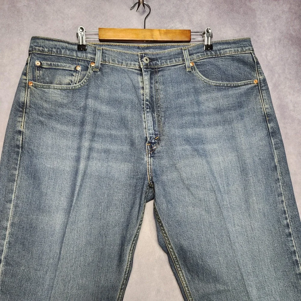 Levis 505 Regular Fit Jeans Mens 40x30 Blue‎ Straight Leg Iron Creased